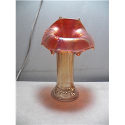 Marigold Carnival Glass Vase