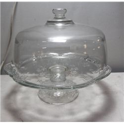 Pedestal Dome Covered Cake Plate