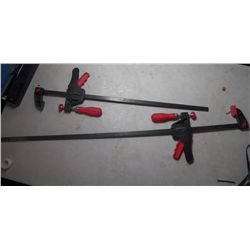 Pair of One Hand Bar Clamps