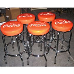 "Enjoy Coca-Cola”, (5) Coca-Cola bar stools.