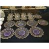 Image 1 : 8-Place Pressed Glass Sandwich Set