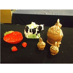 Misc. Lot of Cookie Jars & Serving Dish