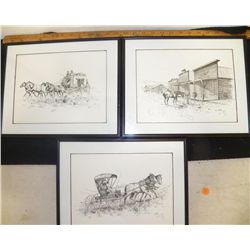 Western Americana Theme Lithographs
