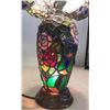 Image 3 : Floral Leaded Glass Lamp