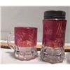 Image 2 : Red Ruby Flash Glass Souvenirs