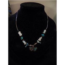 Silver Strand & Turquoise Necklace