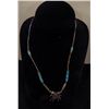 Image 1 : Silver Strand & Turquoise Necklace
