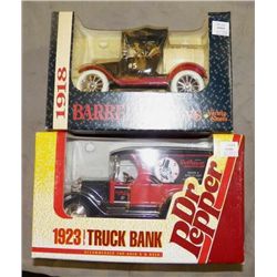 2- Ertl Die Cast Truck Banks