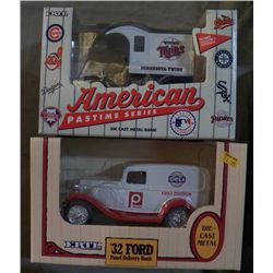 2-Ertl Die Cast Truck Banks