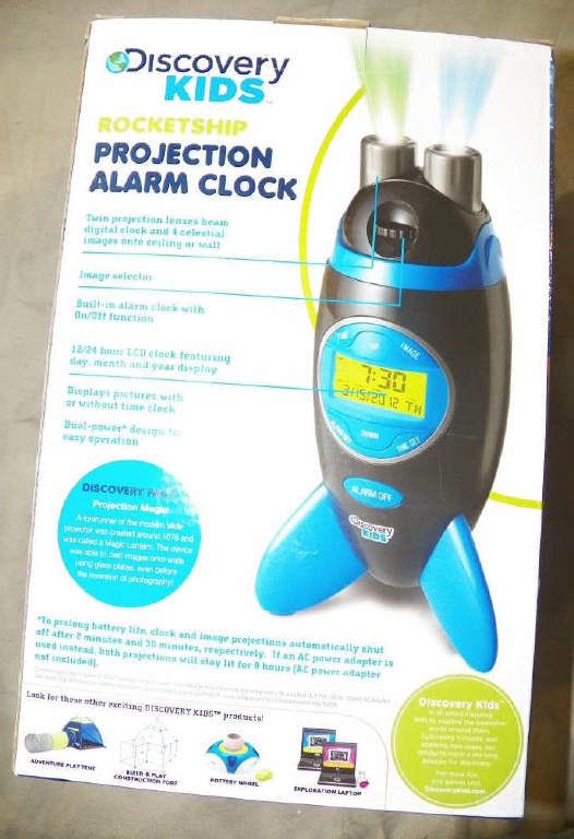 Discovery Kids Rocketship Projection Alarm Clock