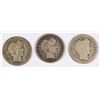 Image 1 : THREE BETTER DATE BARBER DIMES, GOOD-FINE, 1908-S, 1908-O, 1909-D