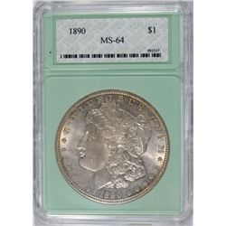 1890 MORGAN DOLLAR MS-64