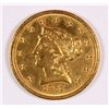 Image 1 : 1861-S $2.50 GOLD MS-62 VERY RARE DATE, CIVIL WAR COINS ARE RARE IN HIGH GRADES