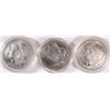 Image 1 : LOT OF 3 AU/BU MORGAN DOLLARS CLEANED 1886, 1900, 1900-O
