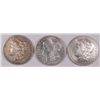 Image 1 : LOT OF 3 MORGAN DOLLARS 1880-O, 1883-S, 1898-S (CLEANED)