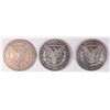 Image 2 : LOT OF 3 MORGAN DOLLARS 1880-O, 1883-S, 1898-S (CLEANED)