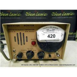 EBERLINE RADIATION MONITOR (print sequence:) 34181