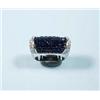 Image 1 : An unusual 18 kt. white gold, sapphire and di...