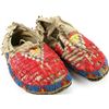 Image 2 : 1870-1880's Sioux moccasins with quill tops,
