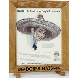 Counter top Dobbs Hat advertiser in original ranch