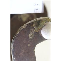 Pair Crockett single mount mustache pattern spurs