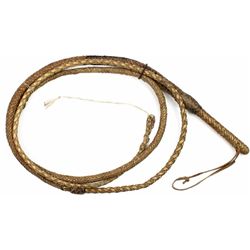 Good early braided leather bull whip