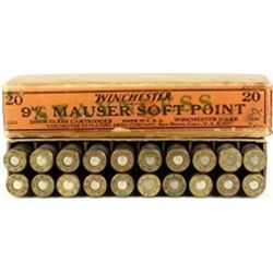 Full correct box Winchester 9mm Mauser Soft Point