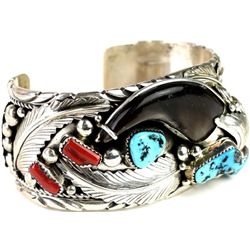 Large bear claw Navajo cuff bracelet