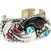 Image 1 : Large bear claw Navajo cuff bracelet