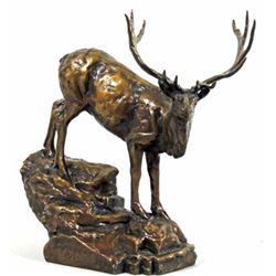 "Elk" fine cabinet bronze #14/100 by Ken Bjorge