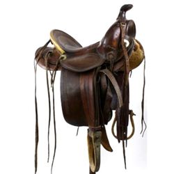 Maker mark Miles City Montana saddle cat. No. 477