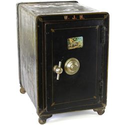 Small antique Vulcan Safe on casters
