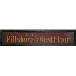 Antique tin Buy Pillsbury's Best Flour sign