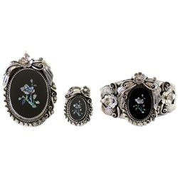 Beautiful Zuni 3 piece set in sterling silver