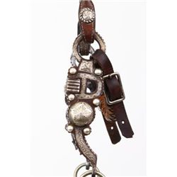 Ornate bridle with silver engraved bit