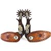 Image 1 : Pair Crockett single mount mustache pattern spurs