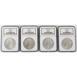 Collection of 4 Morgan Silver Dollars