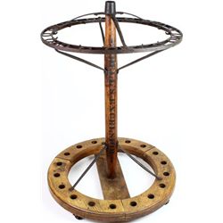 Antique floor model Excelsior Buggy Whip holder