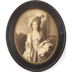 Impressive large Victorian lithograph of early