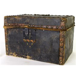 Small 19th C. leather bound travel box