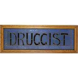 Great antique Druggist sign, red ruby