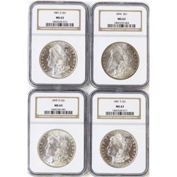 Collection of 4 Morgan Silver Dollars