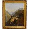 Image 1 : Vintage oil on canvas painting depicting