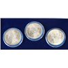 Image 1 : Cased set of 3 Morgan Silver Dollars
