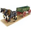 Image 1 : Vintage miniature wagon and team hand carved