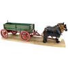 Image 2 : Vintage miniature wagon and team hand carved