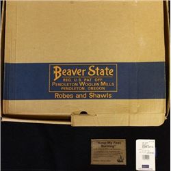 New in Box "Keep My Fires Burning" wool blanket