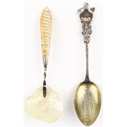 Collection of 2 antique souvenir spoons