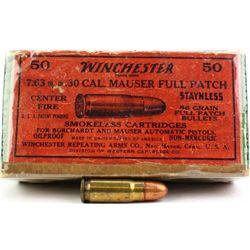 Full mixed box Winchester 7.63 30 cal. Mauser