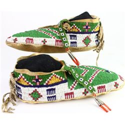 C. 1880's-1890's fully beaded Sioux moccasins